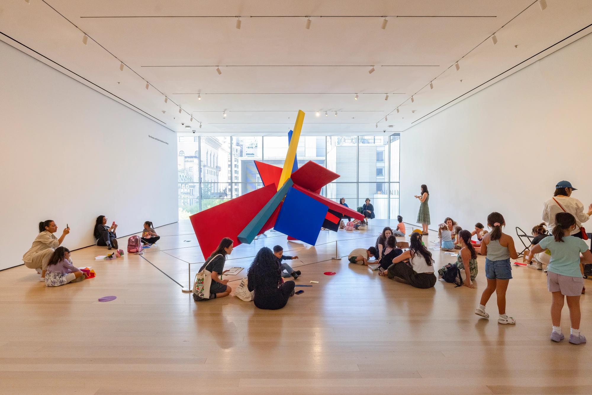 Visitors in MoMA galleries